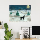 Winter Labrador Poster (Thuiskantoor)