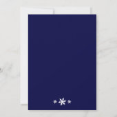 Winter Lace 40th Birthday Party Invitation - blauw Kaart (Achterkant)