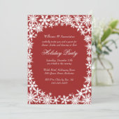 Winter Lace Corporate Holiday Party Uitnodiging (Staand voorkant)