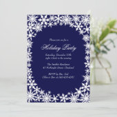 Winter Lace Holiday Party Uitnodiging (Staand voorkant)