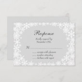 Winter Lace op Gray RSVP (Voorkant / Achterkant)