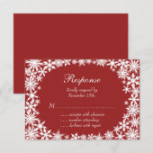 Winter Lace RSVP Kaartje (Voorkant / Achterkant)