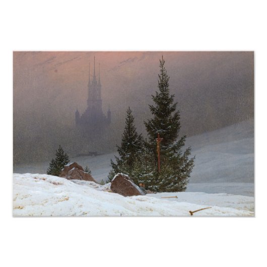 Winter Landscape, 1811, van Caspar David Friedrich Foto Afdruk (Voorkant)