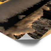 Winter Landscape Fence Foto Natuur Wall Poster (Hoek)