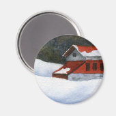 Winter Landscape Magnet Magneet (Voorkant / Achterkant)