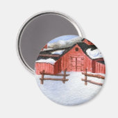 Winter Landscape Magnet Magneet (Voorkant / Achterkant)