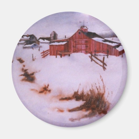Winter Landscape Magnet Magneet (Voorkant)
