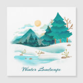 Winter Landscape Magnetic Card (Voorkant)