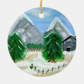 Winter Landscape Ornament (Achterkant)
