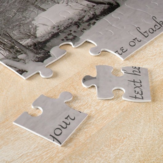 Winter Landscape Puzzle Personalized Winter Bridge (Côté)