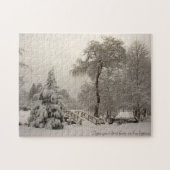 Winter Landscape Puzzle Personalized Winter Bridge (Horizontal)