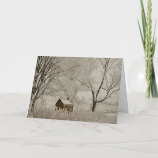 Winter Landscape Scene Holiday Greeting Card Feestdagen Kaart