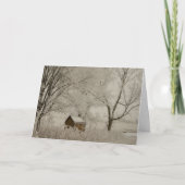 Winter Landscape Scene Holiday Greeting Card Feestdagen Kaart (Voorkant)