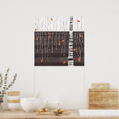 Winter Landscape Tree Art Poster (Keuken)