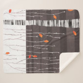 Winter Landscape Tree Art Sherpa Deken (Voorkant (horizontaal))