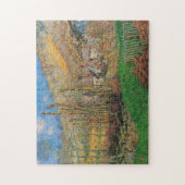 Winter Landscape Valley of Falaise Monet Fine Art Legpuzzel (Verticaal)