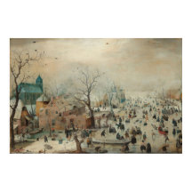 Winter Landschap Ice Skaters door Hendrick Avercam