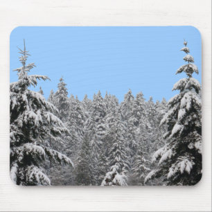 Winter Landschap Mousepad Sneeuwbos — Giften Muismat