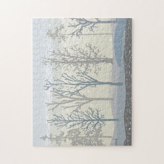 Winter Landschap Puzzel (Verticaal)
