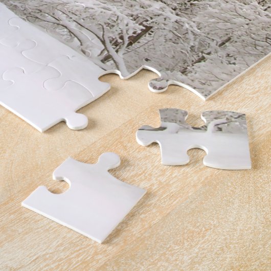 Winter Landschap Puzzle Persoonlijke winterbomen Legpuzzel (Zijkant)