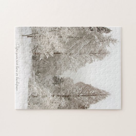 Winter Landschap Puzzle Persoonlijke winterbomen Legpuzzel (Horizontaal)