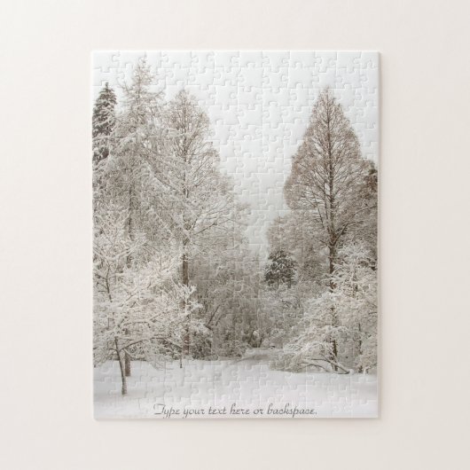 Winter Landschap Puzzle Persoonlijke winterbomen Legpuzzel (Verticaal)