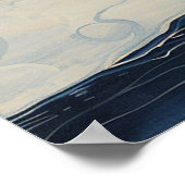 Winter Landschap Rivier Impressionistische stijl Poster (Hoek)