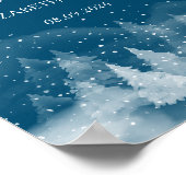 Winter Landschap Sneeuw Bruiloft Poster (Hoek)