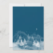 Winter Landschap Sneeuw String Lights Bruiloft Kaart (Achterkant)