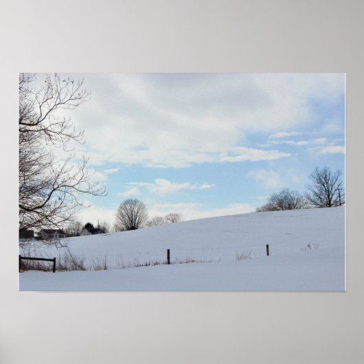 Winter Landschapsfoto Poster (Voorkant)