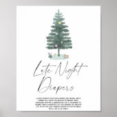 Winter late night diapers game Poster (Voorkant)