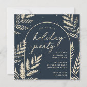 Winter Laurel Holiday Party Kaart (Voorkant)