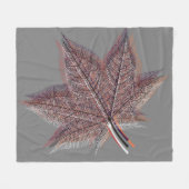Winter Leaf Fleece Deken (Voorkant (Horizontaal))