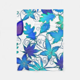 Winter Leaves Fleece Blanket Deken