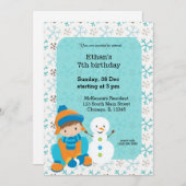 Winter leuke verjaardag kaart (Voorkant / Achterkant)