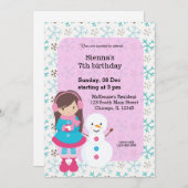 Winter leuke verjaardag kaart (Voorkant / Achterkant)