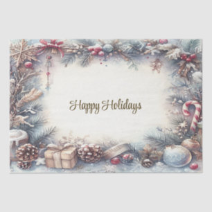 Winter Lijst Holiday Tissue Papier