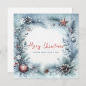 Winter Lijst Kerst Feestdagenkaart (Voorkant / Achterkant)