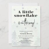 Winter Little Snowflake Baby Shower Invitation (Devant)