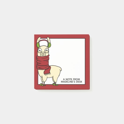 Winter Llama | In oorboeien en schuifpannen Post-it® Notes (Voorkant)