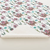 Winter Llamas Animals | Sherpa Blanket Deken (3/4)