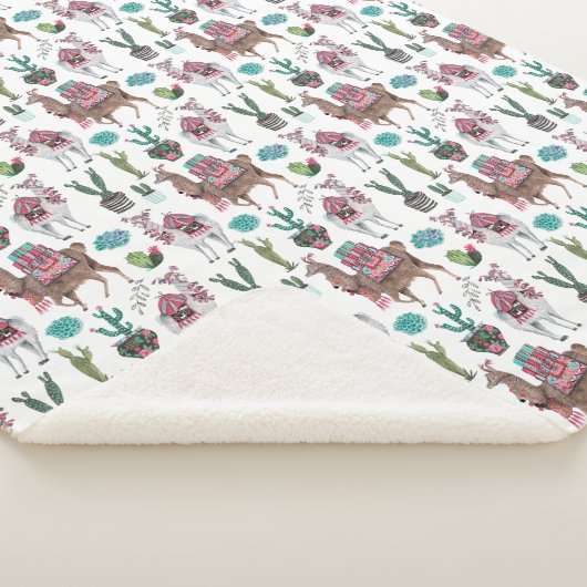 Winter Llamas Animals | Sherpa Blanket Sherpa Deken (3/4)