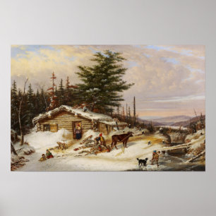 Winter Log House poster