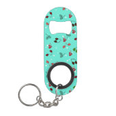 Winter Love Mittens en Snowflake Pattern Mini Flessenopener (Voorkant)