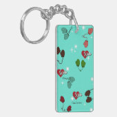 Winter Love Mittens en Snowflake Pattern Sleutelhanger (Voorkant Links)