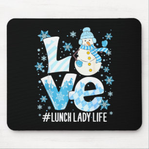 Winter Lunchdame Kerstman Lunchdame Sneeuw Kerst Muismat