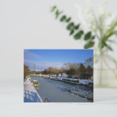 Winter Macclesfield Canal Cheshire England Briefkaart (Staand voorkant)