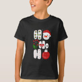 Winter Magic Design Retro Winter Kerstvector T-shirt (Voorkant)
