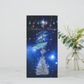Winter Magic DreDolphin Fantasy Christmas Kaart (Staand voorkant)