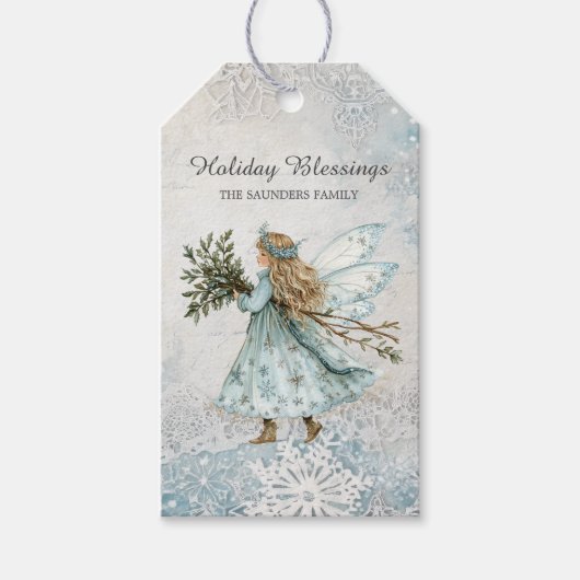 Winter Magic Fairy Gift Label Cadeaulabel (Voorkant)